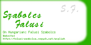 szabolcs falusi business card